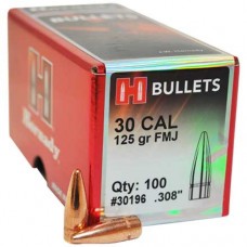 .308 125gr Hornady FMJ Bullets (100ct)